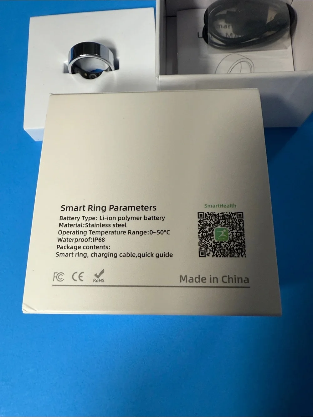 Smart Ring - Polished Stainless Steel Fitness Wearable